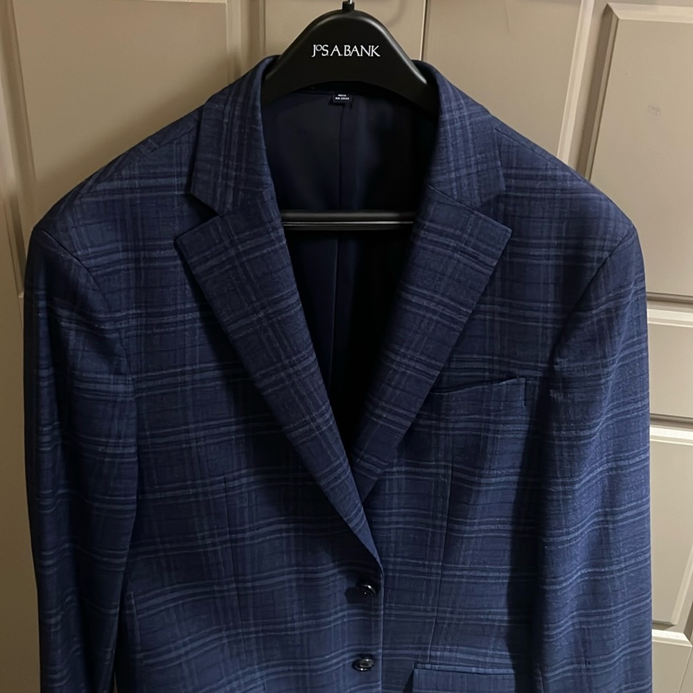 41r blue plaid sport coat